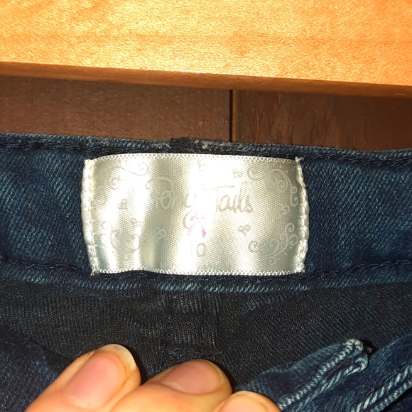 🍀3/15 Pony Tails Blue Knee Leagth Jeans - Picture 4 of 7